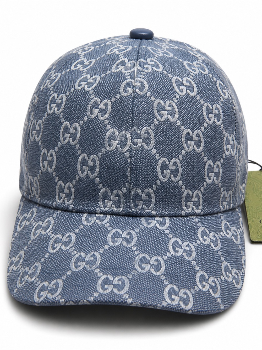 Blue GG Style Monogram Canvas Baseball Cap Hat